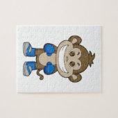 Monkey Boxer Boxer Boxing-handschoenen Legpuzzel (Horizontaal)