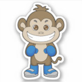 Monkey Boxer Boxer Boxing-handschoenen Sticker (Voorkant)