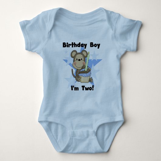 Monkey Boy 2nd Birthday Tshirts et cadeaux (Devant)