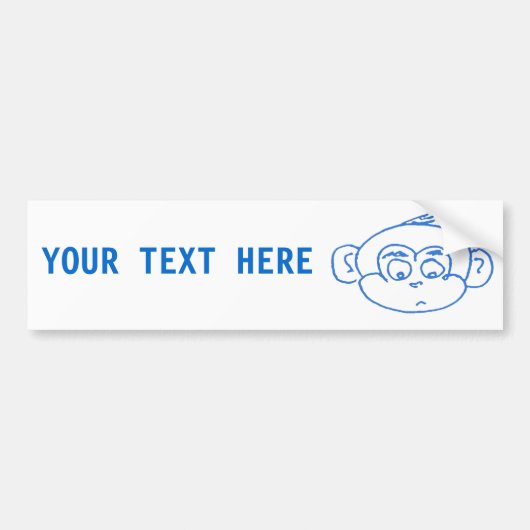 Monkey Boy Bumpersticker (Voorkant)