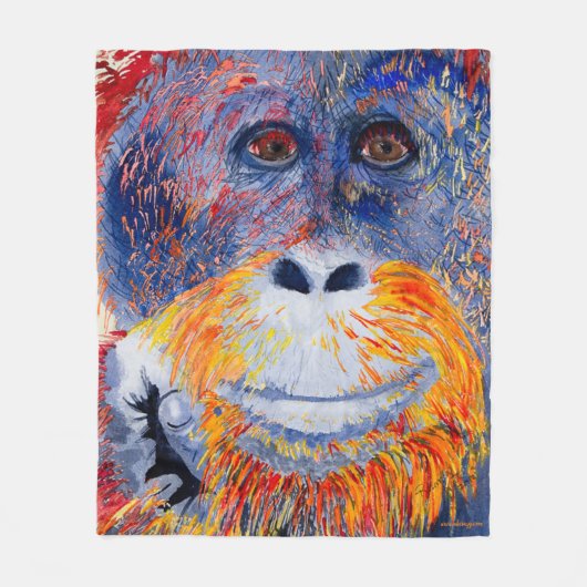 Monkey Boy Fleece Blanket Deken (Voorkant)