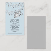 Monkey Boys Baby shower Luier Raffle Ticket Informatiekaartje (Voorkant / Achterkant)
