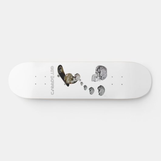 Monkey Brain (wit) Skateboard (Horizontaal)