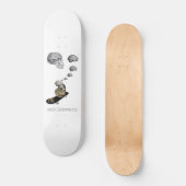 Monkey Brain (wit) Skateboard (Voorkant)