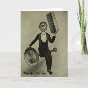 "Monkey Brand Soap Advertisement" Wenskaart Kaart