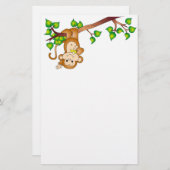 Monkey-Briefpapier Briefpapier (Voorkant / Achterkant)