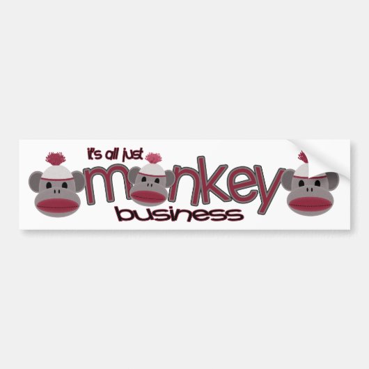 Monkey Business Bumpersticker (Voorkant)