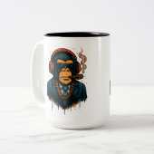 Monkey Business - De Baas van Monkey Tweekleurige Koffiemok (Voorkant links)