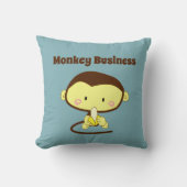 Monkey Business Funny Cartoon Monkey Design Kussen (Voorkant)
