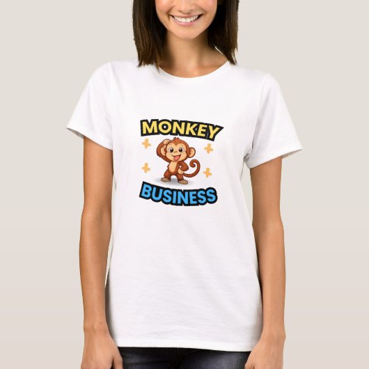 Monkey Business Funny T-shirt (Voorkant)