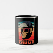 monkey business retro design Café Mugs