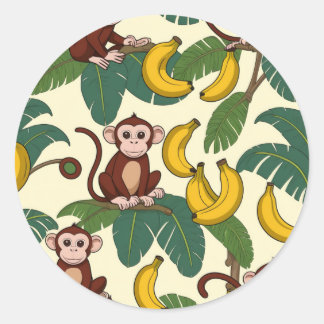 "Monkey Business T - shirts" Ronde Sticker