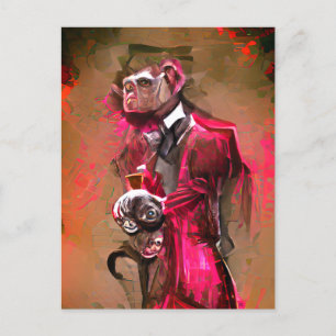 Monkey Butler Briefkaart