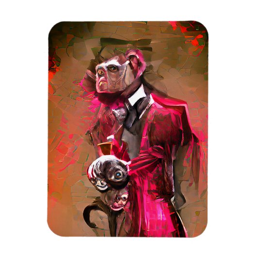 Monkey Butler Magneet (Verticaal)