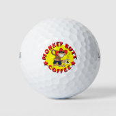 Monkey Butt Coffee Branded golfballen (Voorkant)
