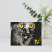 Monkey Cat Briefkaart (Staand voorkant)