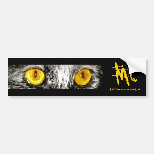 Monkey Cat Bumpersticker (Voorkant)