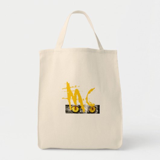 Monkey Cat Organic Grocery Bag Logo Tote Bag (Voorkant)