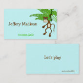 Monkey Children's Calling Card Contactkaartje (Voorkant / Achterkant)