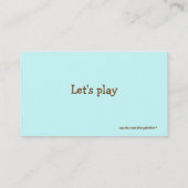 Monkey Children's Calling Card Contactkaartje (Achterkant)