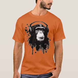 Monkey Chimp Business Chimpansee Ape Butterfly Ink T-shirt