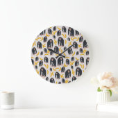 Monkey Chimpansee & Banana Pattern Grote Klok (Huis)