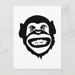 Monkey chimpansee glimlach briefkaart
