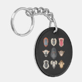 Monkey Chimpansee Gorilla Spider Monkey Squirrel M Sleutelhanger (Voorkant Links)