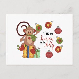 Monkey Christmas Briefkaart