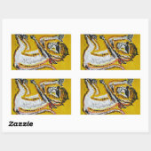 Monkey Circus Art Rechthoekige Sticker (Vel)