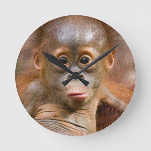 Monkey Clock Ronde Klok (Voorkant)