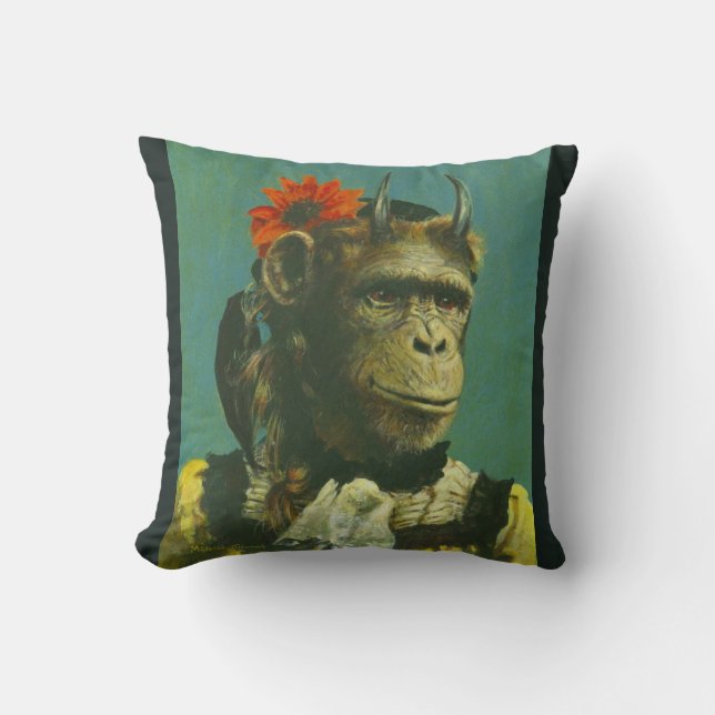 Monkey Demon Throw Cushion Kussen (Voorkant)