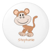 Monkey Design Personalised Keramische Knop (Voorkant)