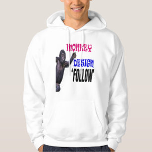 Monkey Design volgen Hoodie