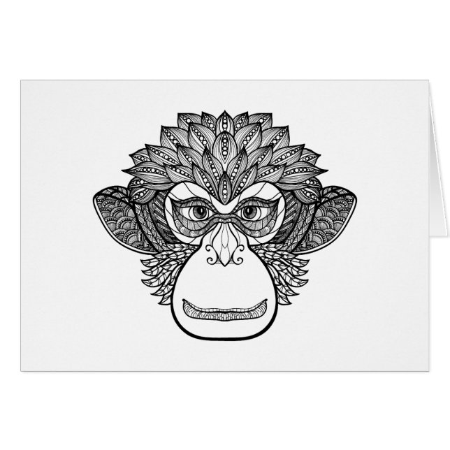 Monkey Doodle Face (Voorkant Horizontaal)