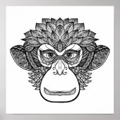 Monkey Doodle Face 2 Poster (Voorkant)