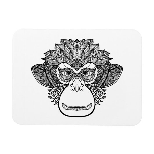 Monkey Doodle Face Magneet (Horizontaal)