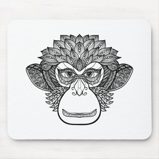 Monkey Doodle Face Muismat (Voorkant)
