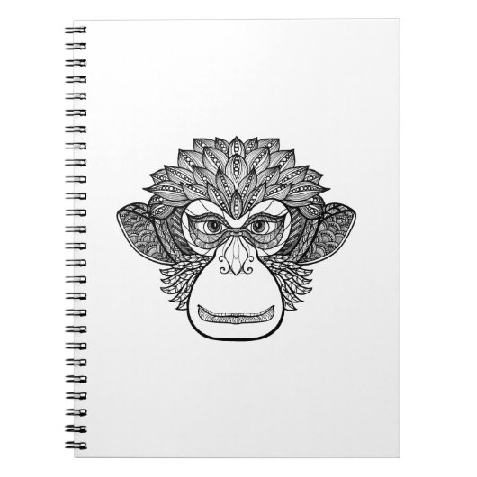Monkey Doodle Face Notitieboek (Voorkant)