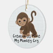 Monkey drogen keramisch ornament (Links)