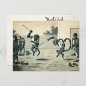 Monkey Duel Briefkaart (Voorkant / Achterkant)