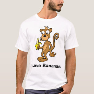 Monkey en Banana, ik hou van bananen T-shirt