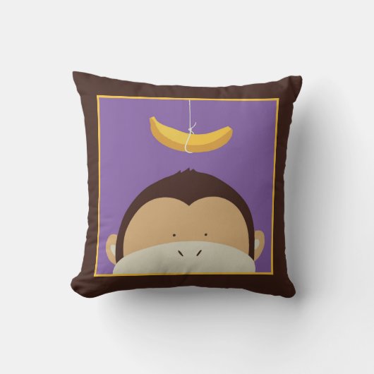 Monkey en Banana Kussen (Voorkant)