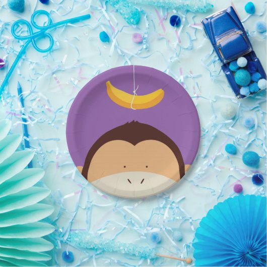 Monkey en Banana Papieren Bordje (Feest)