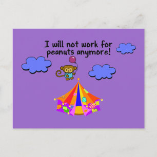 Monkey Escapes Circus Briefkaart
