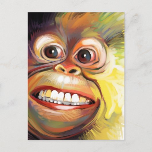 Monkey Face Briefkaart (Voorkant)