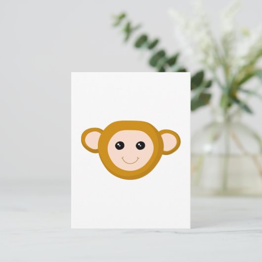 Monkey Face Briefkaart (Staand voorkant)