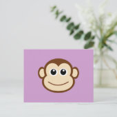 Monkey Face Cartoon Briefkaart (Staand voorkant)
