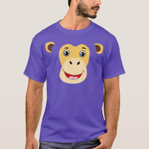 Monkey Face Costume Cute Easy Animal Halloween Gif T-shirt
