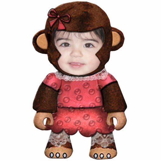 Monkey Face - Girl Staand Fotobeeldje (Voorkant)